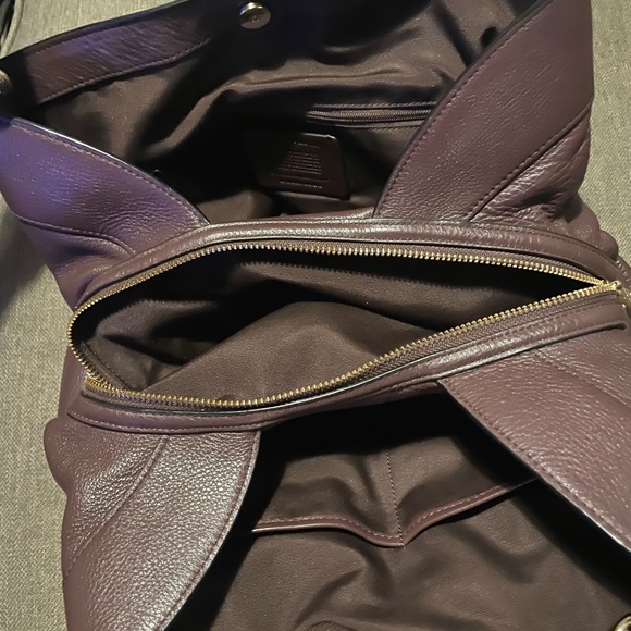 Coach pebble leather signature Lexi chain shoulder bag - oxblood - Picture 5 of 9